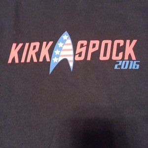 Star Trek, Kirk Spock 2016 Election Shirt XL